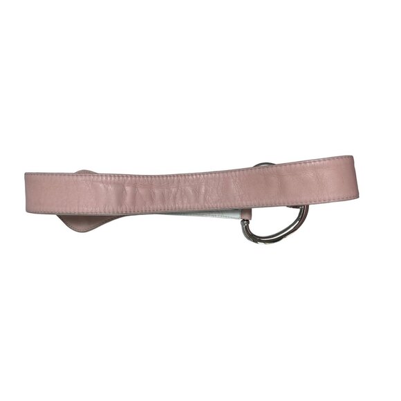 Authentic Dolce & Gabbana Blush Pink Silvertone Leather Belt Italy Size 85/34” - Picture 8 of 12